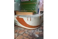 Thanh lý quầy lễ tân trắng cam mới 90%